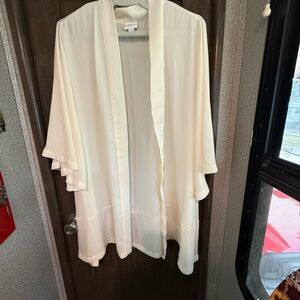 LuLaRoe Cream Open Front kimono